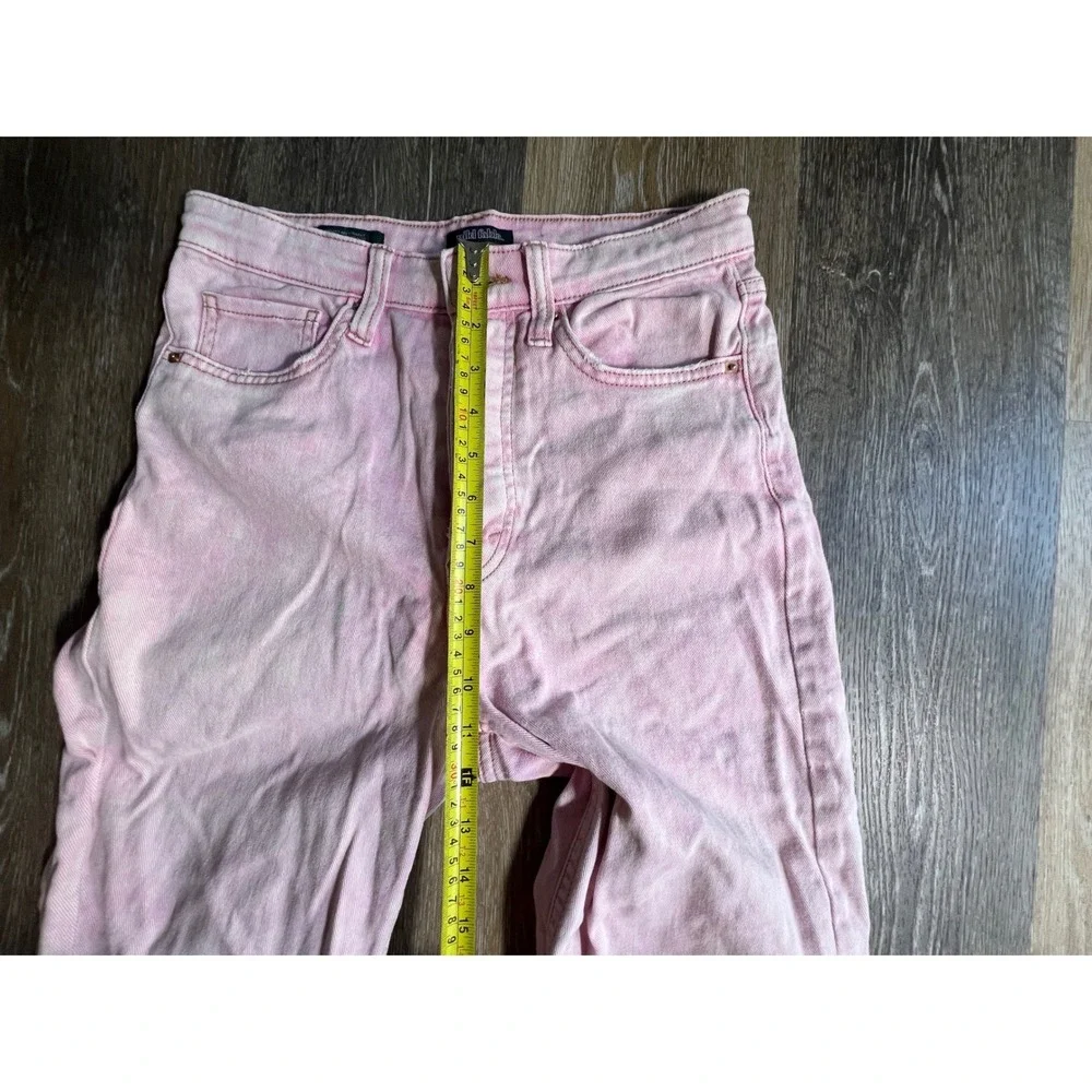 Wild‎ Fable Straight Leg Jeans Womens 4 Pink Good Distressed High Rise Acid Wash